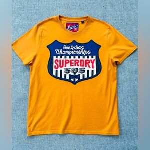 Superdry Men's 2XL Mustard Yellow Tee